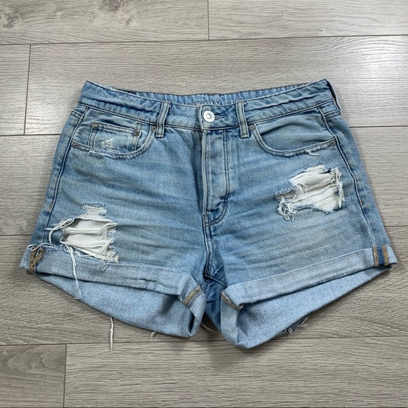 AEO Tomgirl Midi Jean Shorts - Picture 2 of 11